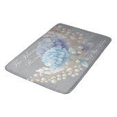 Tapis De Bain Pearl Blush Powder Blue Hydrangea Aquarelle (Angle)