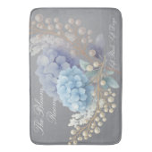 Tapis De Bain Pearl Blush Powder Blue Hydrangea Aquarelle (devant Vertical)