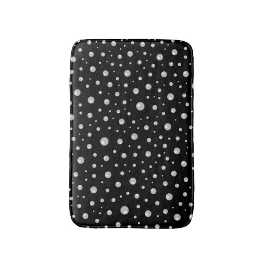 Tapis De Bain Pearl Pattern on Black Background (Devant (Vertical))