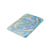 Tapis De Bain Pearlescent Aqua & Gold en marbre liquide (Angle)