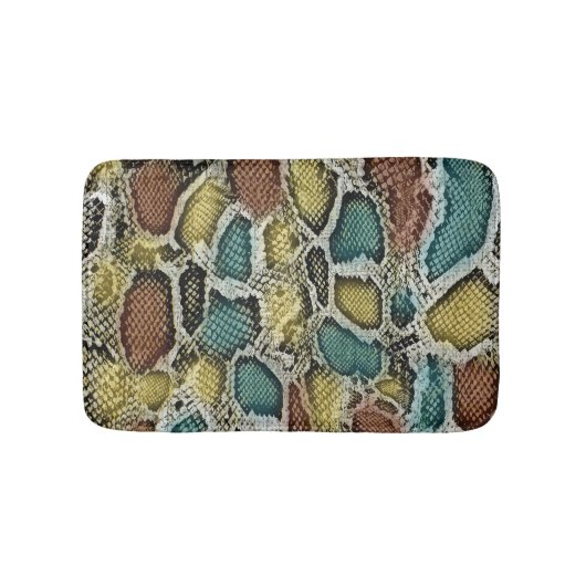 Tapis De Bain Peaux de serpent colorées : conception transparent (Devant)