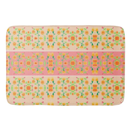 Tapis De Bain Pêche au corail et or (Devant)