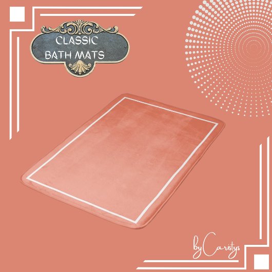 Tapis De Bain Pêche avec bordure blanche