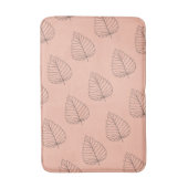 Tapis De Bain Pêche cheuse avec Motif feuille noire (Devant (Vertical))