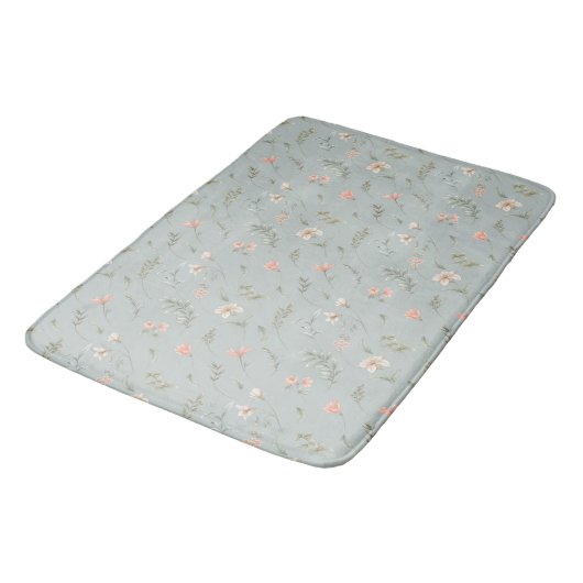 Tapis De Bain Pêche et Blue Dreamflowers Bain Mat (Angle)
