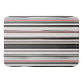Tapis De Bain Pêche et rayures Abstraites grises (Devant)