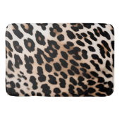 Tapis De Bain Pêcher Crème noire Leopard animal (Devant)
