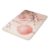 Tapis De Bain Pêcher lanternes japonaises Les fleurs de Sakura (Angle)