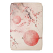 Tapis De Bain Pêcher lanternes japonaises Les fleurs de Sakura (devant Vertical)