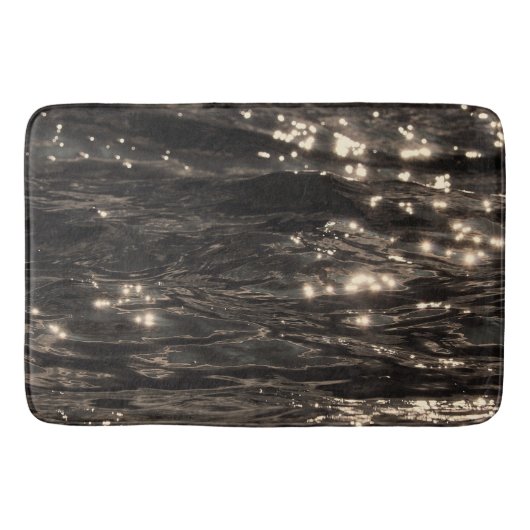 Tapis De Bain Peigne en or d'eau noire (Devant)