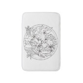 Tapis De Bain Peins-toi un motif tropical (Devant (Vertical))