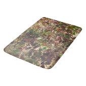 Tapis De Bain Peint Beau Feuilles rouges verts (Angle)