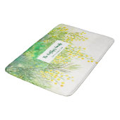 Tapis De Bain Peinture à l'aquarelle jaune de Mimosa (Angle)