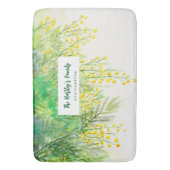 Tapis De Bain Peinture à l'aquarelle jaune de Mimosa (devant Vertical)