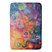 Tapis De Bain Peinture à l'huile de tourbillons psychédélique (devant Vertical)