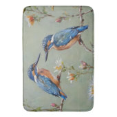 Tapis De Bain Peinture À L'Huile D'Oiseaux Et De Fleurs De Pêche (devant Vertical)