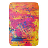 Tapis De Bain Peinture Abstraite brillante colorée (devant Vertical)