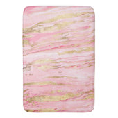 Tapis De Bain Peinture Abstraite en marbre rose élégant (devant Vertical)