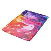 Tapis De Bain Peinture Abstraite moderne colorée (Angle)