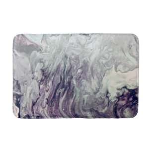 Tapis De Bain Peinture acrylique à perruques violettes et grise