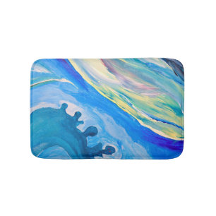 Tapis De Bain Peinture acrylique colorée, arrière - plan texturé