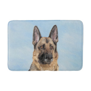 Tapis De Bain Peinture berger allemande - jolie art original chi