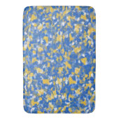 Tapis De Bain Peinture bleu, jaune et blanc (devant Vertical)