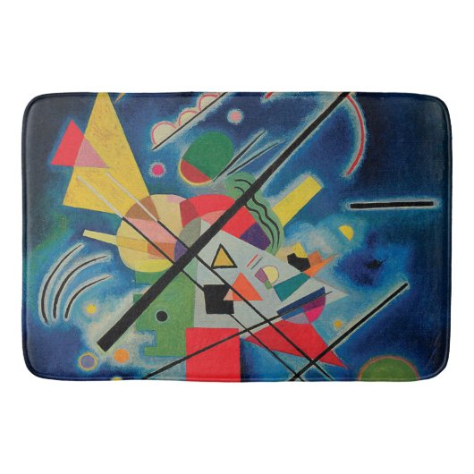 Tapis De Bain Peinture bleue par Wassily Kandinsky (Devant)