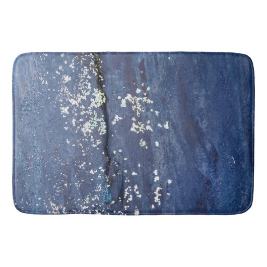 Tapis De Bain Peinture bleue patinée Abstraite (Devant)