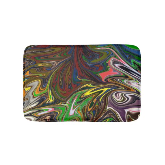 Tapis De Bain Peinture colorée | Art Abstrait (Devant)