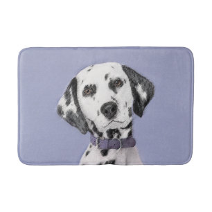 Tapis De Bain Peinture Dalmatienne - Beau art original de chien