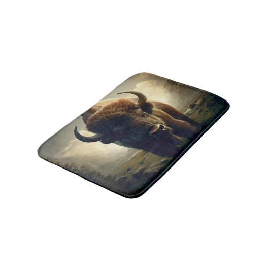 Tapis De Bain Peinture de bison (Angle)
