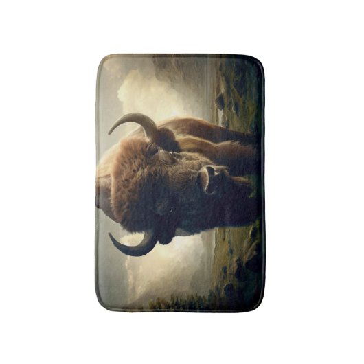 Tapis De Bain Peinture de bison (Devant (Vertical))