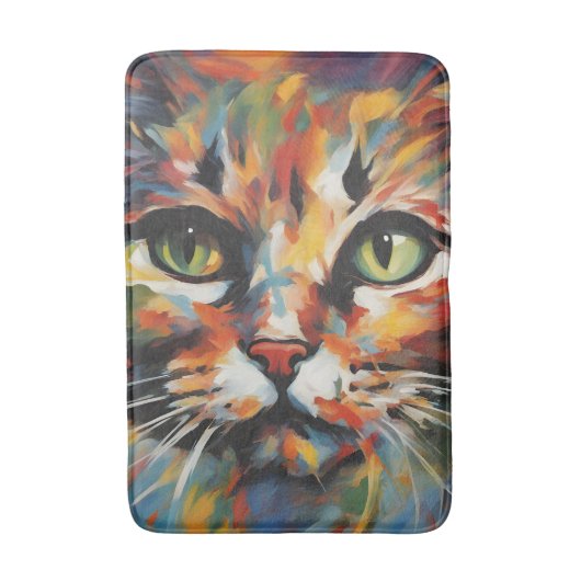 Tapis De Bain Peinture de chats (Devant (Vertical))