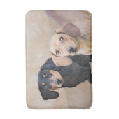 Tapis De Bain Peinture de Dachshund (Smooth) - Art original de c (Devant (Vertical))