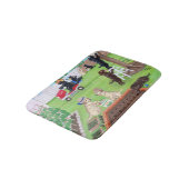 Tapis De Bain Peinture de Labradors d'amusement de dimanche (Angle)