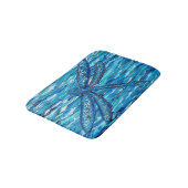 Tapis De Bain Peinture de libellules bleues (Angle)