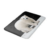 Tapis De Bain Peinture de l'ours polaire - Art original de la fa (Angle)