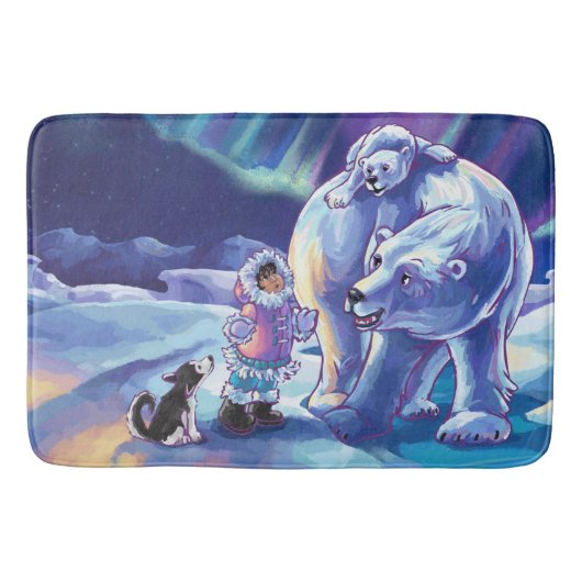 Tapis De Bain Peinture de pots polaires (Devant)