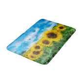 Tapis De Bain Peinture de tournesols (Angle)