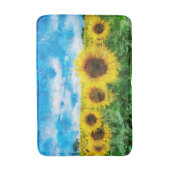 Tapis De Bain Peinture de tournesols (Devant (Vertical))