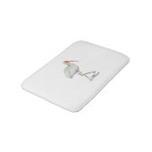 Tapis De Bain Peinture D'Oiseaux Côtiers Blanc Ibis Beach (Angle)