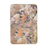 Tapis De Bain Peinture d'un papillon orange sur fleurs bain ma (Devant (Vertical))
