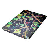 Tapis De Bain Peinture feuille et papillons (Angle)