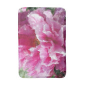 Tapis De Bain *~* Peinture florale originale à l'iris rose AR1 (Devant (Vertical))