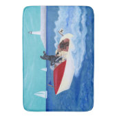 Tapis De Bain Peinture fraîche de Labradors d'été (devant Vertical)