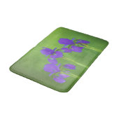 Tapis De Bain Peinture Iris Violet - Art Fleur Originale (Angle)