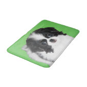 Tapis De Bain Peinture japonaise de chiot - Art original de chie (Angle)