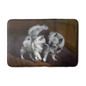 Tapis De Bain Peinture Keeshond Playtime - Jolie art original ch (Devant)