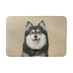 Tapis De Bain Peinture Lapphund Finlandaise - Joli art original 